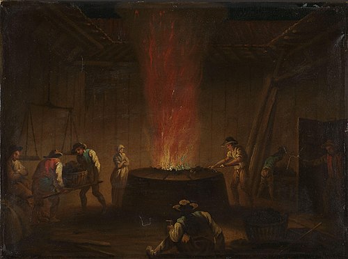 Haut-fourneau à Bærum, 1800, Christian August Lorentzen