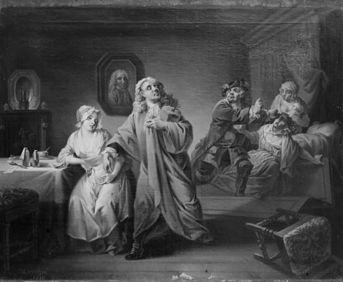 Barselstuen, III akt, 6. scene, 1810, Christian August Lorentzen