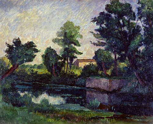 Pond; Landscape, 1949, Raffaele De Grada