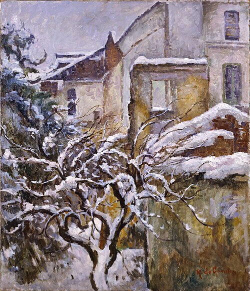 Snow; Snowfall, 1950, Raffaele De Grada