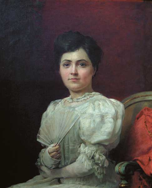Ritratto della figlia Beatrice, 1909, Raffaele Faccioli
