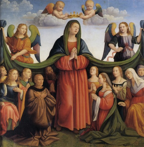 Madonna della Misericordia e donatori, 1510, Raffaello Botticini