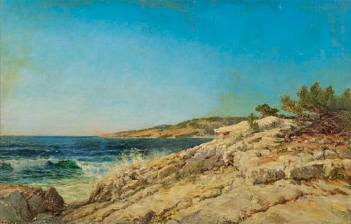 Bord de côte à Hyères, 1895, Raphaël Ponson