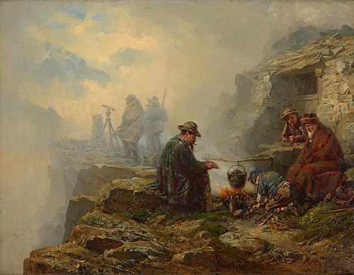 Ingenieure im Gebirge, 1881, Raphaël Ritz