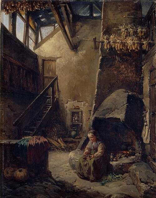 Küche in Italien, 1871, Raphaël Ritz