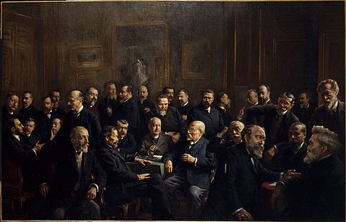 Portrait collectif des membres de l'Association des journalistes républicains Français, 1907, Adolphe Henri Laissement