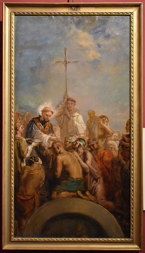 Saint François Xavier baptisant les Indiens, 1854, Théodore Chassériau