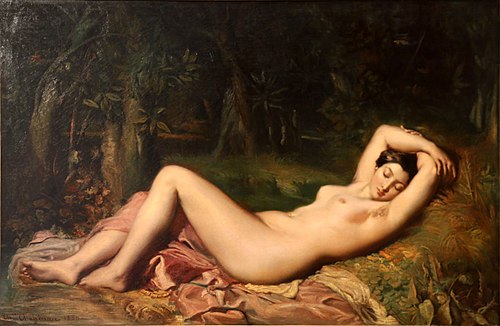 Baigneuse endormie près d'une source, 1850, Théodore Chassériau