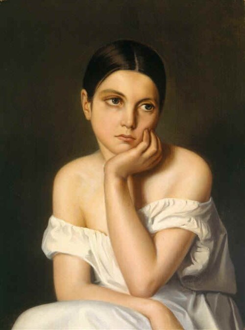 Portrait d'Aline Chassériau, sœur de l'artiste, 1834, Théodore Chassériau