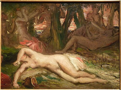 Bacchante et satyres, 1841, Théodore Chassériau