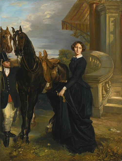 Portrait de la comtesse de Ranchicourt partant pour la chasse à courre, 1854, Théodore Chassériau