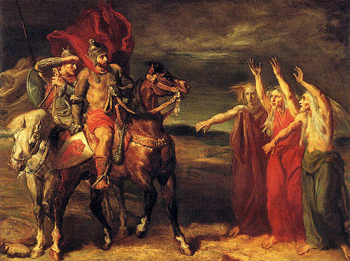 Macbeth et les trois sorcières, 1855, Théodore Chassériau