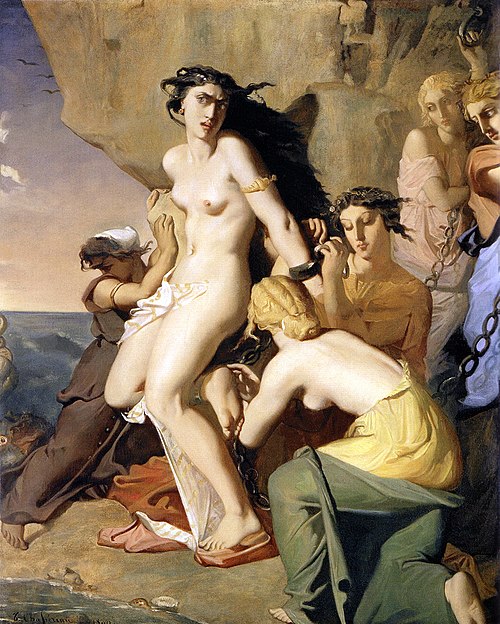 Andromède attachée au rocher par les Néréides, 1840, Théodore Chassériau