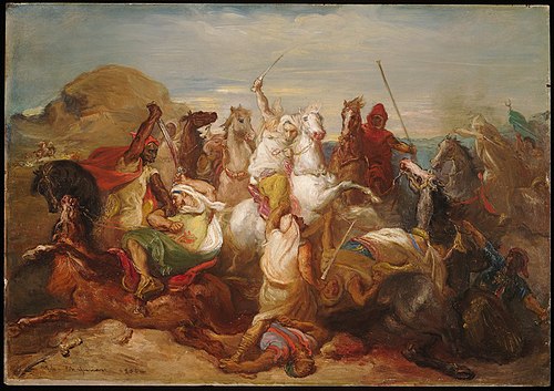 Combat de cavaliers arabes, 1855, Théodore Chassériau
