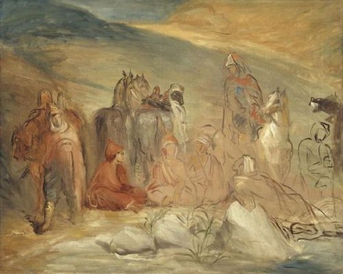 Halte de spahis près d'une source, 1850, Théodore Chassériau