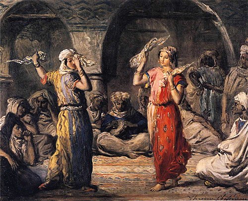 Danseuses mauresques à Constantine (Algérie). La danse aux mouchoirs., 1849, Théodore Chassériau