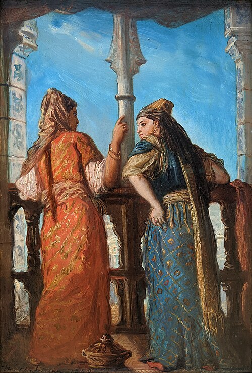 Femmes au balcon, Alger, 1849, Théodore Chassériau