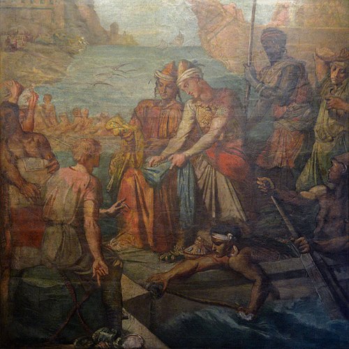 Les Marchands orientaux dans un port occidental, 1846, Théodore Chassériau