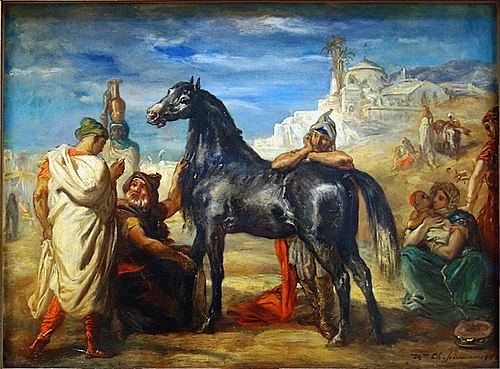 Arab Merchant Presenting a Mare, 1853, Théodore Chassériau