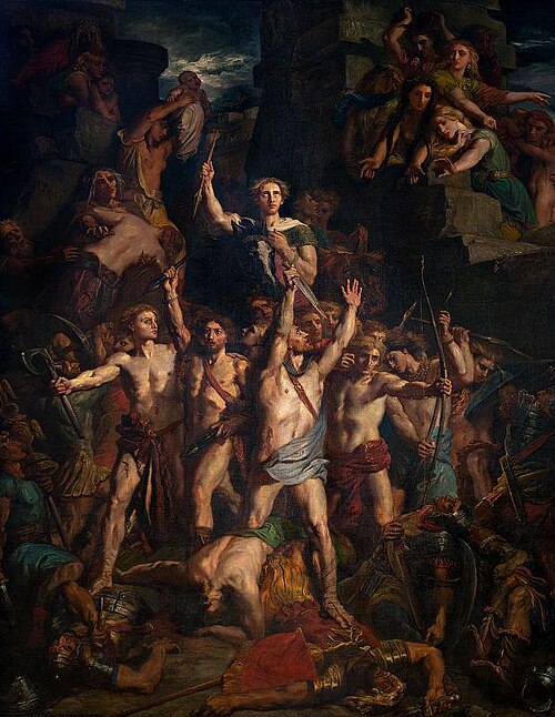 La Défense des Gaules par Vercingétorix, 1855, Théodore Chassériau