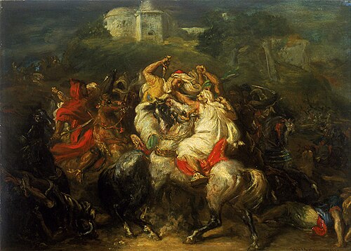 Arab Horsemen in Combat, 1849, Théodore Chassériau