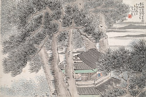 Reading at the Secluded Pine Studio (Song yin an), , Ren Xun