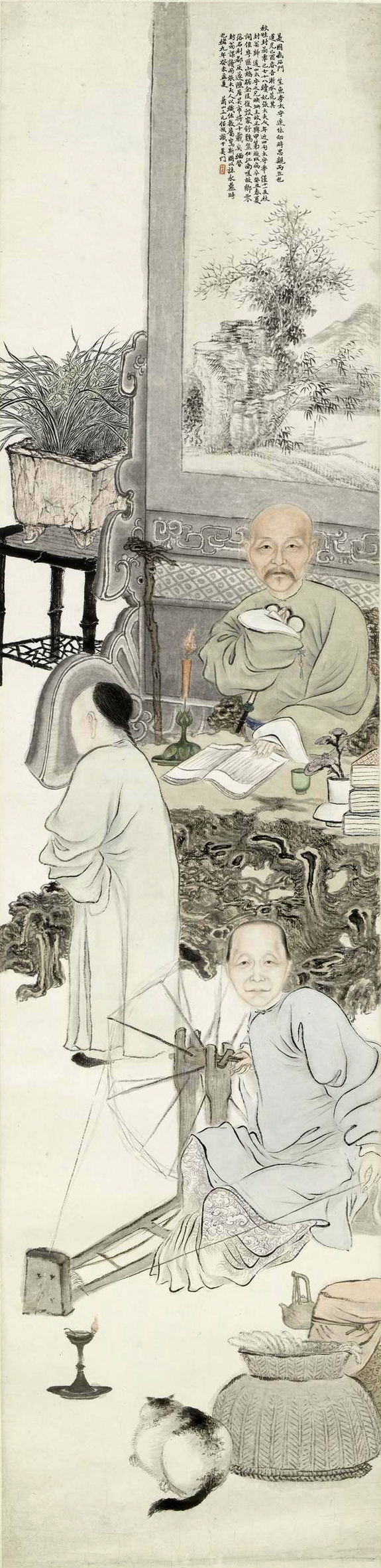 清任预人物屏, , Ren Yu