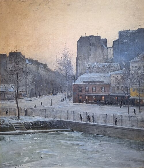 Vue de Paris soir d'hiver, , René Billotte