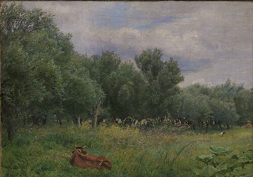 Pile på en eng ved Nysø, 1897, Niels Skovgaard