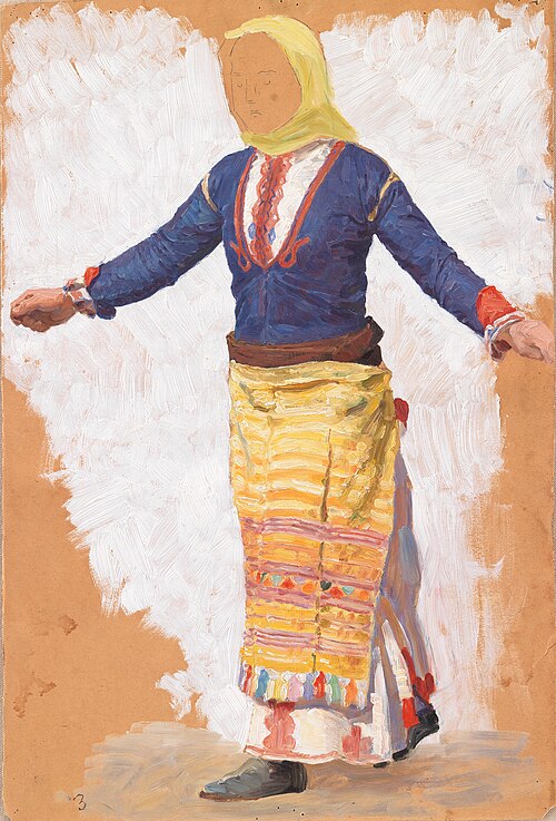 Dansende kvinde. Megara, 1910, Niels Skovgaard