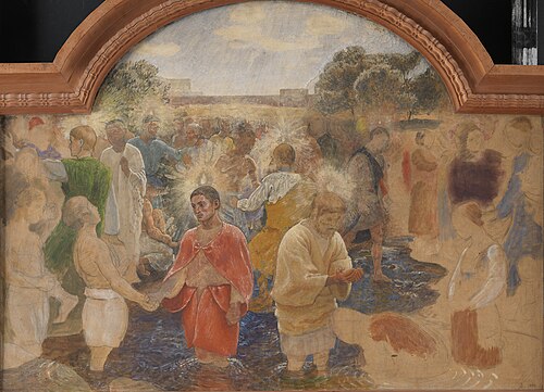 Dåben på Pinsedag, 1898, Niels Skovgaard