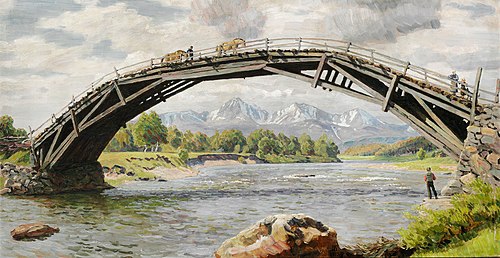 The bridge and the mountains, 1913, Niels Skovgaard