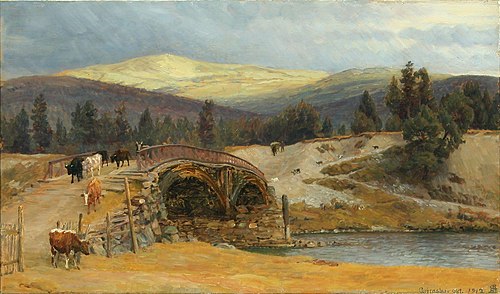 Scenery from Grimsbu, 1912, Niels Skovgaard