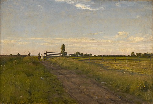 Landscape at Damsmosegård, 1877, Niels Skovgaard