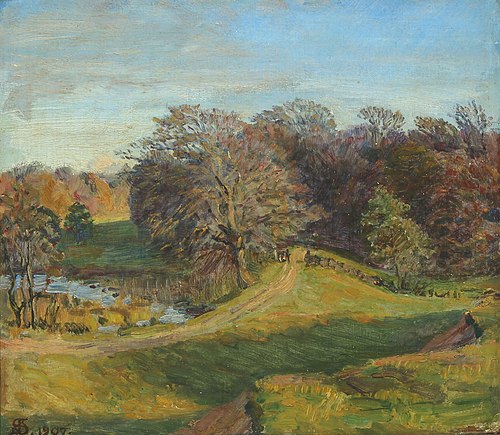 Entrance to Hillerød Hestehave, 1907, Niels Skovgaard
