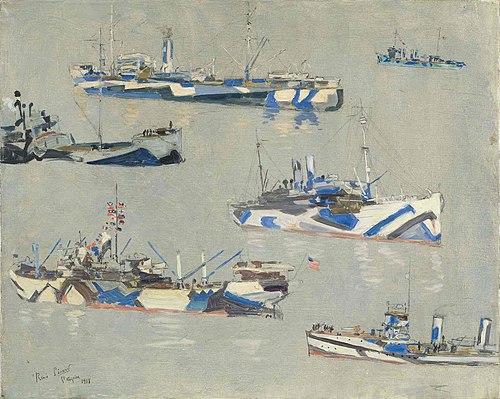 Bateaux camouflés, 1918, René Pinard
