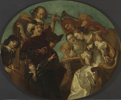 Allegory of the sense of hearing, 1639, Karel van Mander III