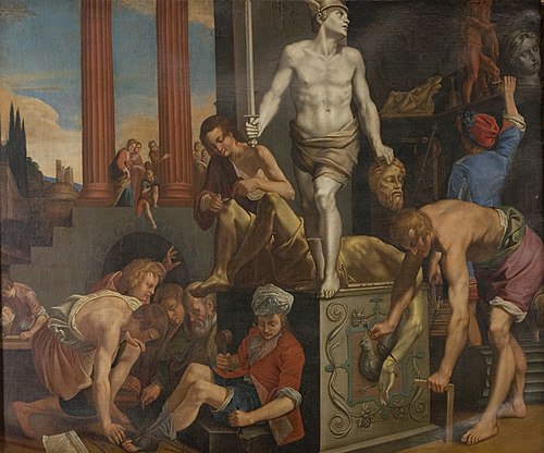A Sculptor's Studio, 1628, Reinholt Thim