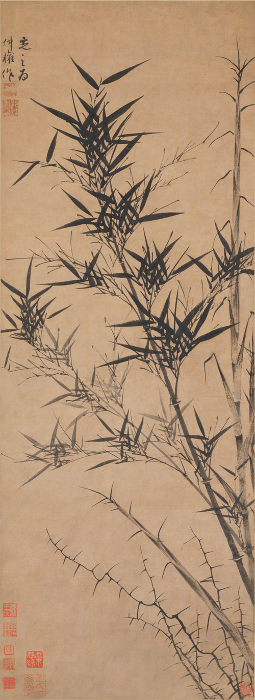 顾安新篁图轴, , Gu An