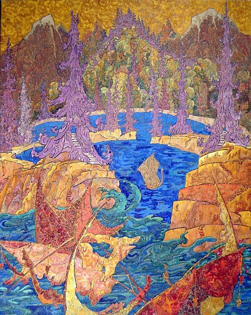 Le port des Vidéhas, 1919, Richard Burgsthal