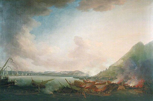 The Defence of Gibraltar, with the English Taking up the Spanish and French Sailors in Distress, 14 , , Richard Paton