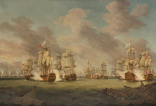 The Battle of The Saints, 12 April 1782, , Richard Paton