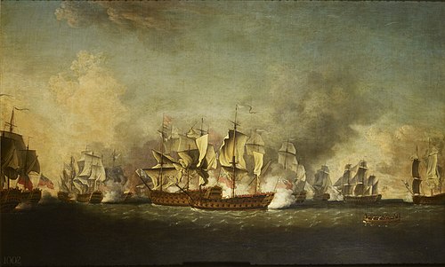 Sir Charles Knowles's Engagement with the Spanish Fleet off Havana., 1770, Richard Paton