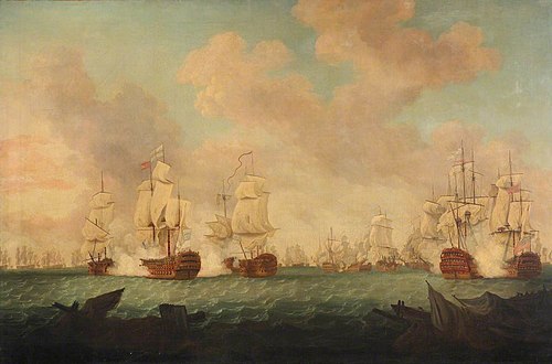The Battle of the Saints, 12 April 1782, , Richard Paton