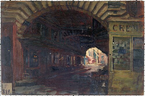 Entrée du cloître Saint-Honoré, rue des Bons-Enfants, 1906, Victor Marec