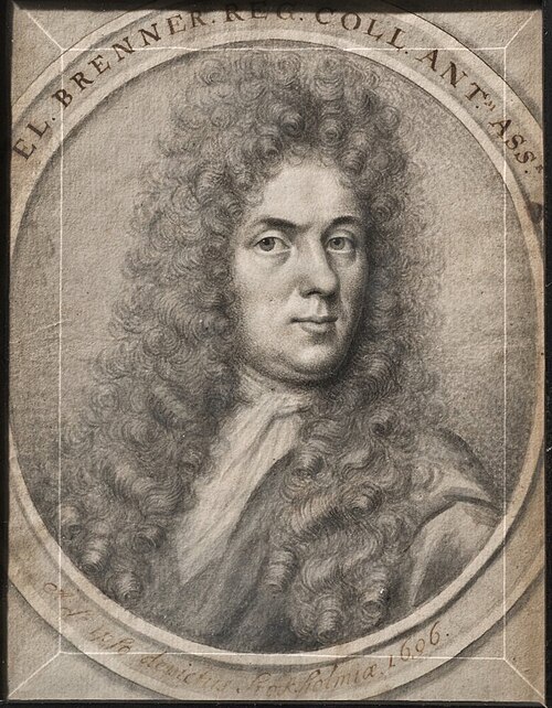 Self-portrait, 1696, Elias Brenner
