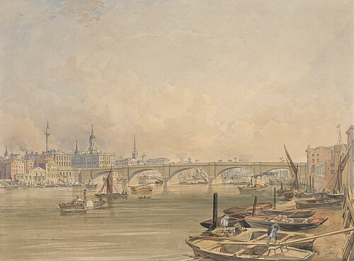 A View of London Bridge, 1858, Edmund Walker