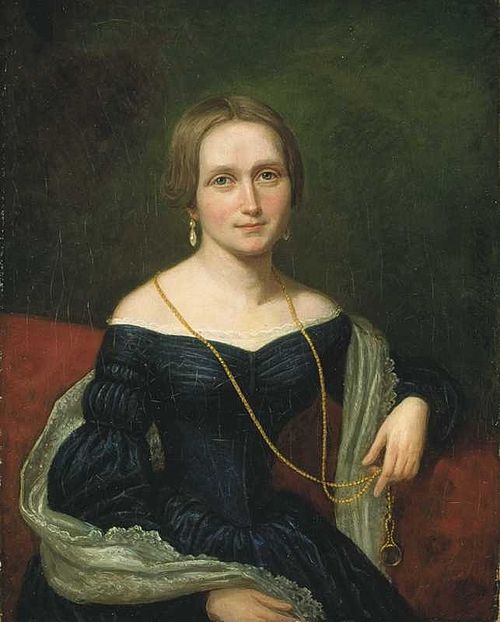 Portrait of Camilla Collett, born Wergeland, 1839, Johan Gørbitz