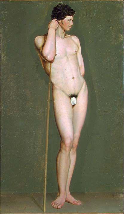 Study of a male Nude, , Johan Gørbitz