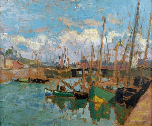 Bateaux au port, , Robert Antoine Pinchon